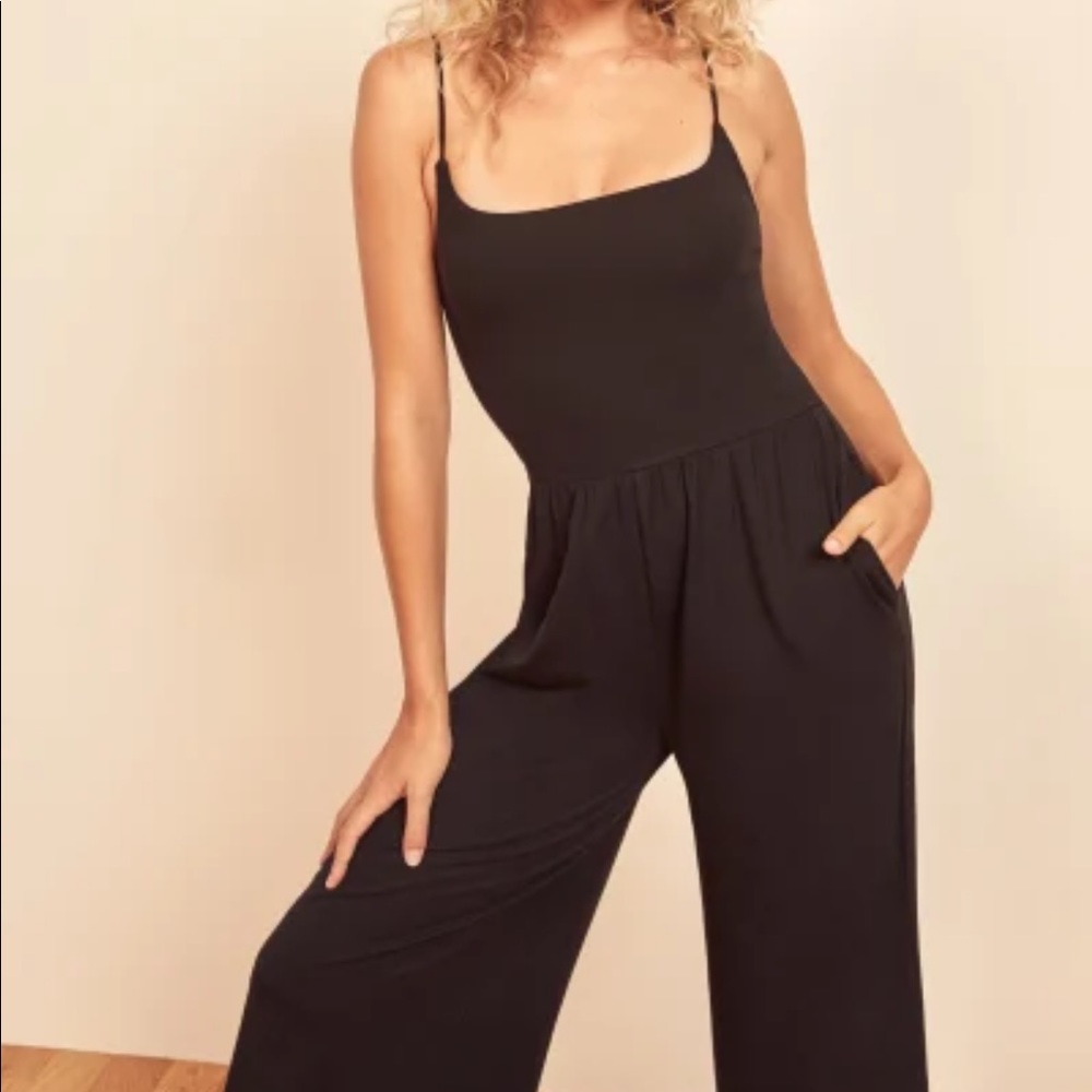 Reformation knit chandler jumpsuit, large petite